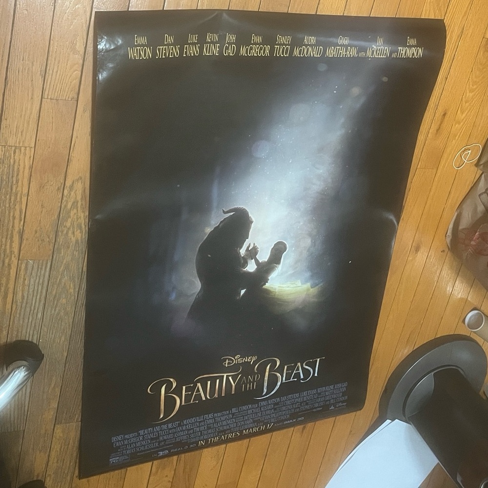 BEAUTY AND THE BEAST Movie Poster 2-Sided ORIGINAL 27x40 EMMA WATSON